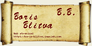 Boris Blitva vizit kartica